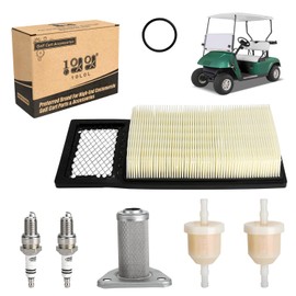 10L0L Golf Cart EZGO Tune Up Kit for EZGO TXT with 72368G01 Air Filter Fuel Filter Spark Plugs Service Replacement Kit for TXT, Medalist & Marathon 1994-2005 295/350cc 4 Cycle Robins Motor