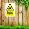 Safety First Display LTD Caution pass slow and wide sign