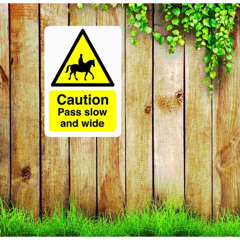 Safety First Display LTD Caution pass slow and wide sign