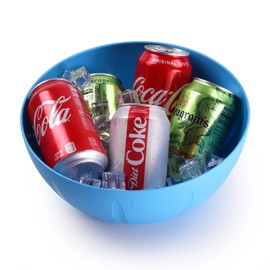 YBM HOME 10-Inch Plastic Serve Mixing Bowls Set for Everyday Meals - Ideal for Cereal, Snacks, Popcorn, Salad, and Fruits, Set of 3 - Microwave Safe, White