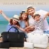 4 Pcs Large Weekender Travel Duffel Bag with Shoe Compartment,