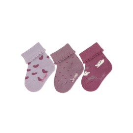 Sterntaler Baby Girls Baby Socks Baby Socks Pack of 3 Mice, lilac