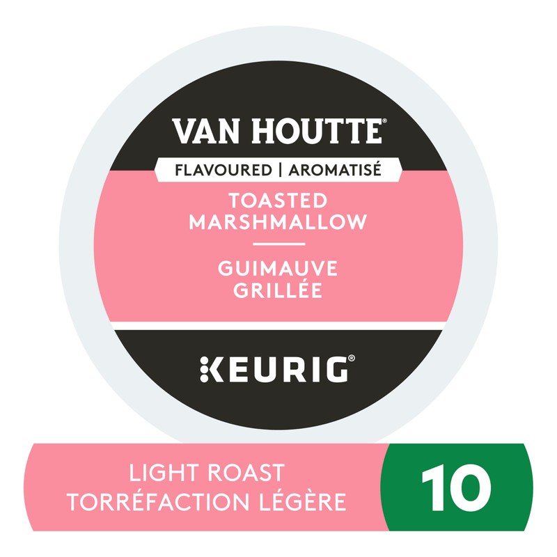 Van Houtte Toasted Marshmallow, Light Roast, K-Cup Coffee Pods, 10