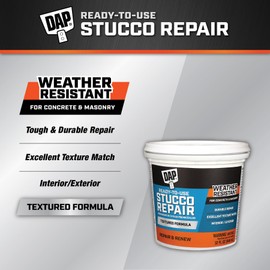 Dap 10504 All-Purpose Ready-to-Use Stucco Patch, 1-Quart