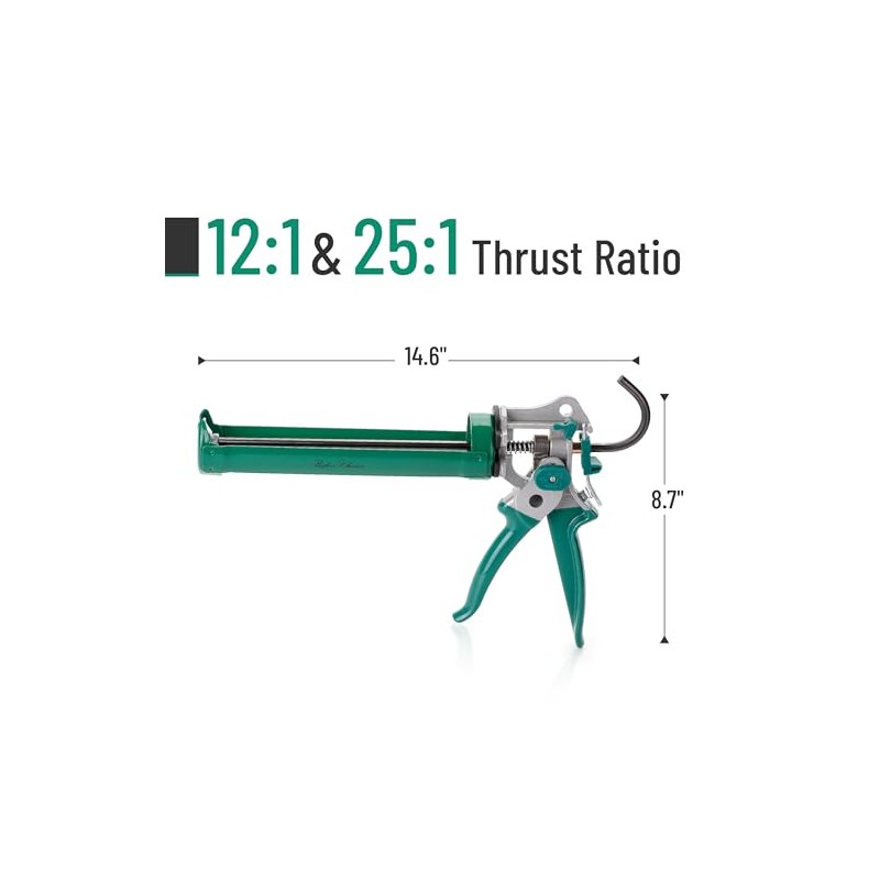 Bates- Caulking Gun with Adjustable Thrust Ratio, 12:1 & 25:1