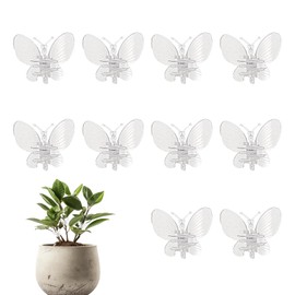 10 Stück Pflanzenklammern,Pflanzenclips Orchideen Klammern,3.5cm Garten Pflanzen Clips,Transparent Pflanzenklammern,Pflanzenclips,Blumenklammern,Pflanzen Klammern für Unterstützen und Halten Pflanze