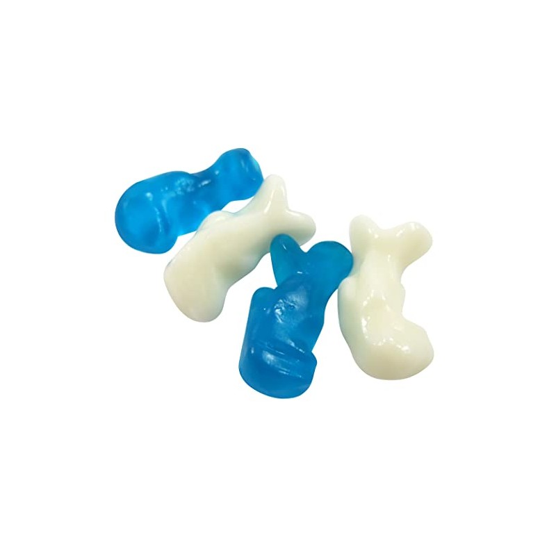 Just Treats Dolphins Mini Blue and White (500g Share Bag)