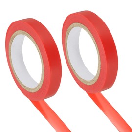 YELARXI Grip Fishing Tape, PVC Racquet Finishing Tapes Racket Accessories Sticky Seal - Fitting for (Tennis, Badminton, Squash), 2 Pack & 32.8ft & Red