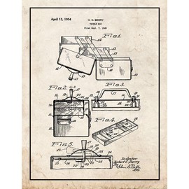Tackle Box Patent Print Old Look with Border (13" x 19") M15478