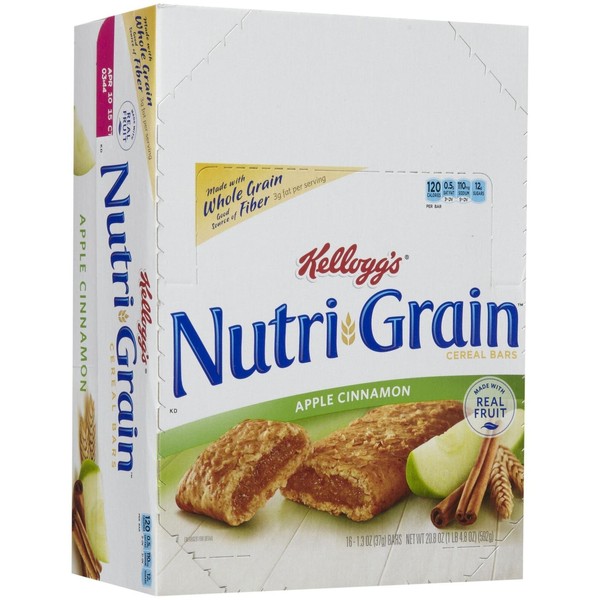 Kellogg's Nutri-Grain Nutri-Grain Cereal Bars - Apple Cinnamon - 1.3 oz - 16 ct