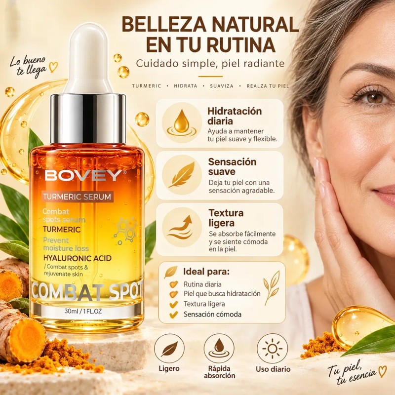 Bovey Turmeric Facial Essence 30ml + Sodium Hyaluronate