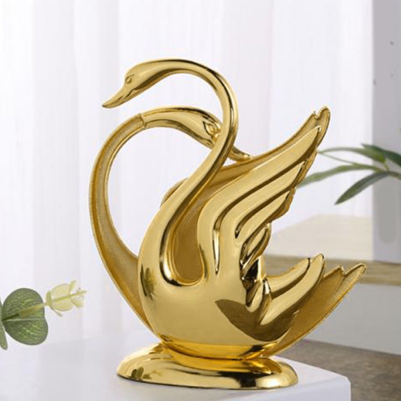 Gold Napkin Holder Elegant Modern Tissue Dispenser Stand Zinc Alloy