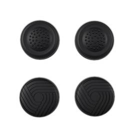 PlayVital Steam Deck LCD Thumb Grip Cap, Joystick Cap Cover for PS Portal, Grip Joystick Cap for Steam Deck OLED, Samurai & Guardian Edition [Black]