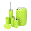 6Pcs Bathroom Accessory Set Bin Soap Dish Dispenser Tumbler Toothbrush