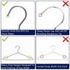 Amber Home 30 Pack 17" Strong Black Metal Wire Clothes