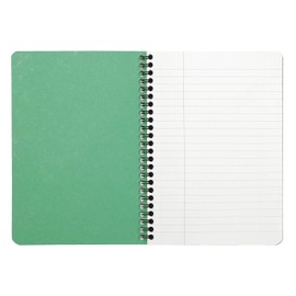 Clairefontaine - Ref 5911Z Forever Premium Recycled Wirebound Notebooks, 120 Lined Sheets Made from 100 Percent Recycled Paper, A5 Size and Micro-Perforated Pages, Green Cover