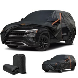 Waterproof Car Cover for Volkswagen Taos 2022-2025, Custom Fit SUV Car Cover with Door Zipper/Windproof Bands/Reflective Strip,Outdoor Car Covers, Snow Car Covers Sun Dust Protection-175.8x72.5x64.4in