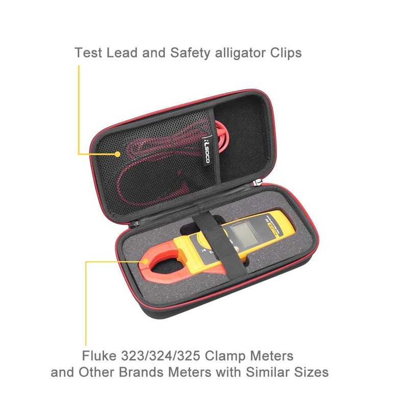 RLSOCO Hard Case for Fluke 302+/323/301D/325/324 Clamp Meter & Works