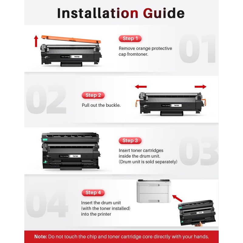 Halloya TN760 Toner Cartridge Compatible for Brother TN760 TN730 (1