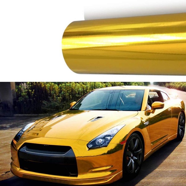 Chrome Mirror Vinyl Film Wrap Sticker Decal Stretchable Reflective Free