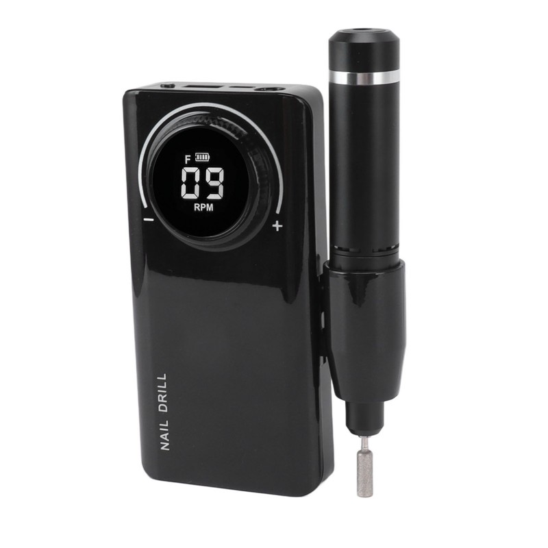 Electric Nail Drill Machine 35000RPM LED Display Rechargeable Nail Polishing