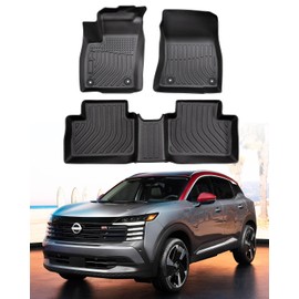 All Weather Floor Mats for Nissan Kicks 2025 2026 Waterproof Tech Nonslip Rubber Liner Rug Cover for Nissan Kicks S/SV/SR Accessories Front Rear Row Protector