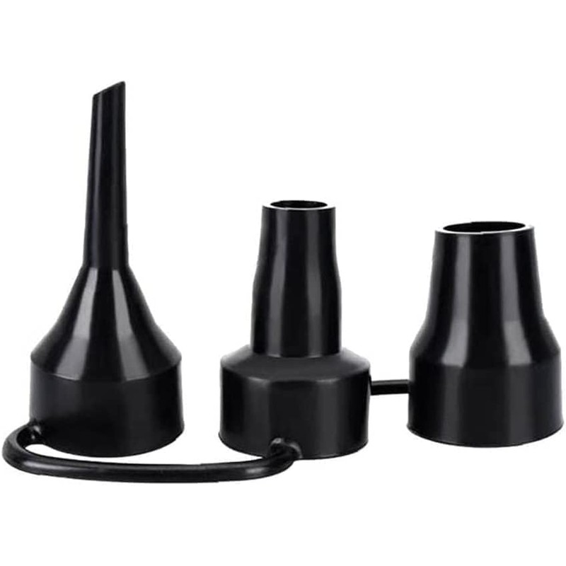 Black Air Pump Replacement Nozzles, Plastic Nozzles for Inflatables, 3