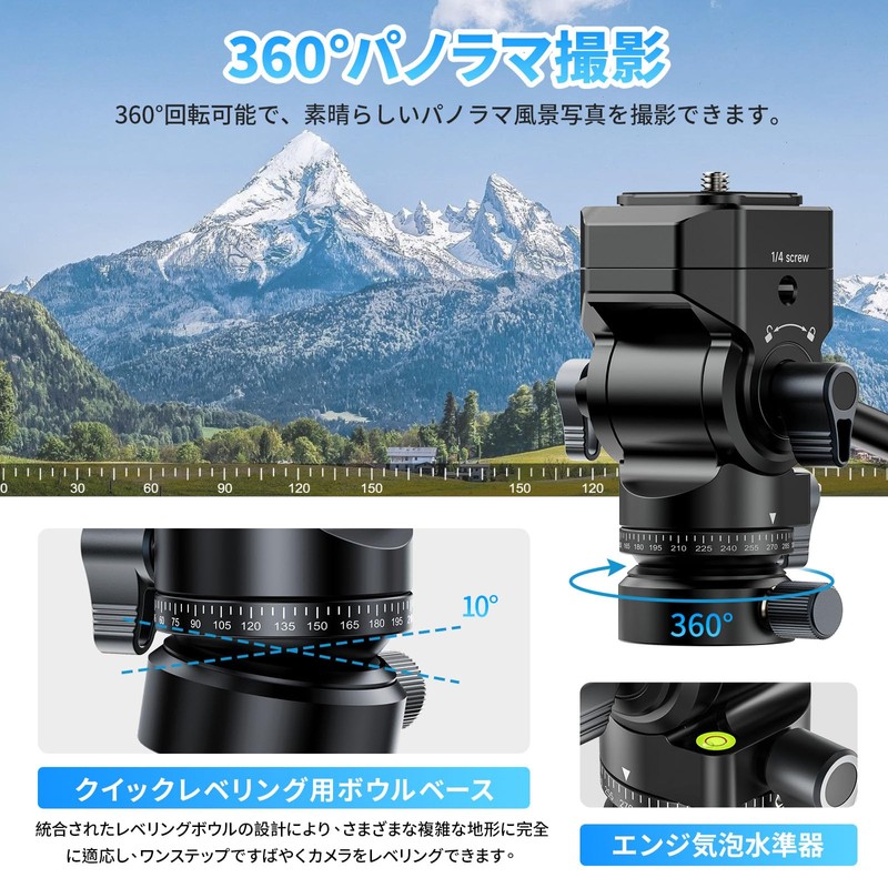 Ulanzi Video Head with Quick Shoe for Uka, Compatible with