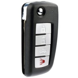 Flip Keyless Entry Remote Start Flip Key 4btn Fob for Nissan Infiniti (KBRASTU15, CWTWB1U758) One