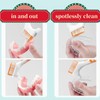 Denture Cleaning Brushes 2-Pack with Dual-Angle Heads - Soft Nylon