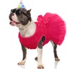 Kuoser Dog Dress Pet Wedding Dresses, Adorable Tutu Shirts for