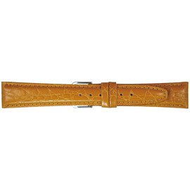 Mimosa Watch Band RA Shape Embossed Crocodile 19mm Gold