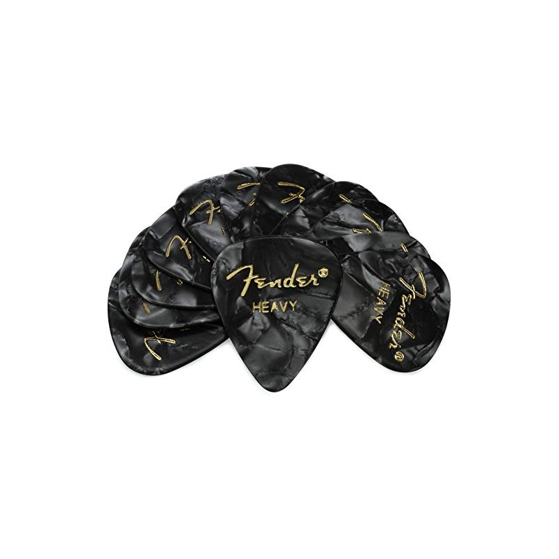 Fender Paquete de 12 Plumillas Premium de Guitarra, 351, Pesadas,