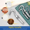 Glarks 6pcs M8 Expansion Hook Set, 304 Stainless Steel Open