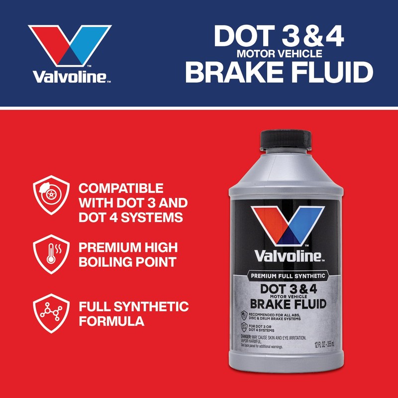 Valvoline DOT 3 & 4 Synthetic Brake Fluid with High