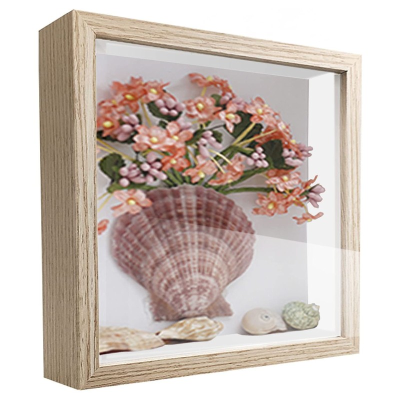 TouYinger 5x5 Small Shadow Box Frame Display Case , Display