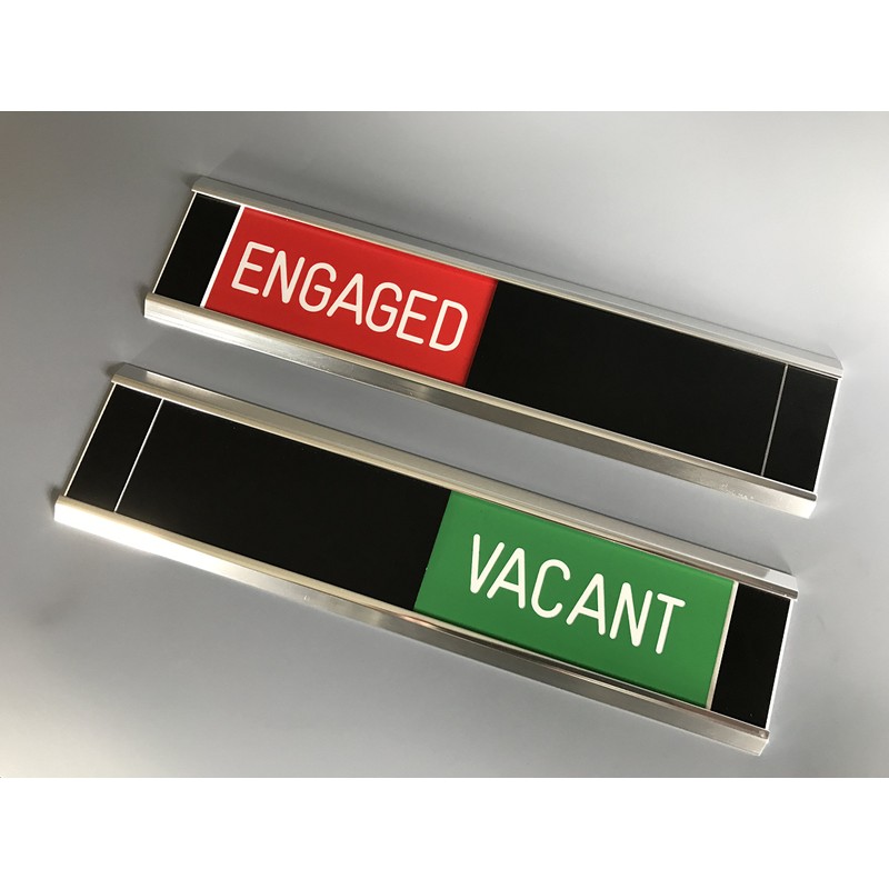 Sliding Signs - Entry Control - Engaged/Vacant (Or Your Wording)