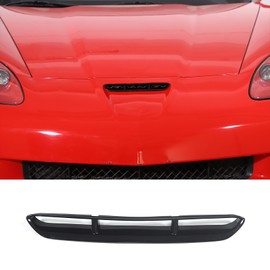 PIUGILH Front Hood Scoop Molding Bezel Compatible with Corvette C6 Z06 ZR1 2005-2013, Air Flow Intake Scoop Cover Hood Vent Grille (Piano Black)