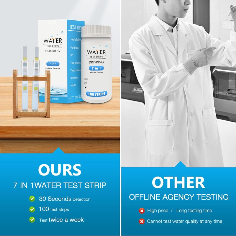 9-Way Pool Test Strips,Strips for Hot tub and Spa, Accurate