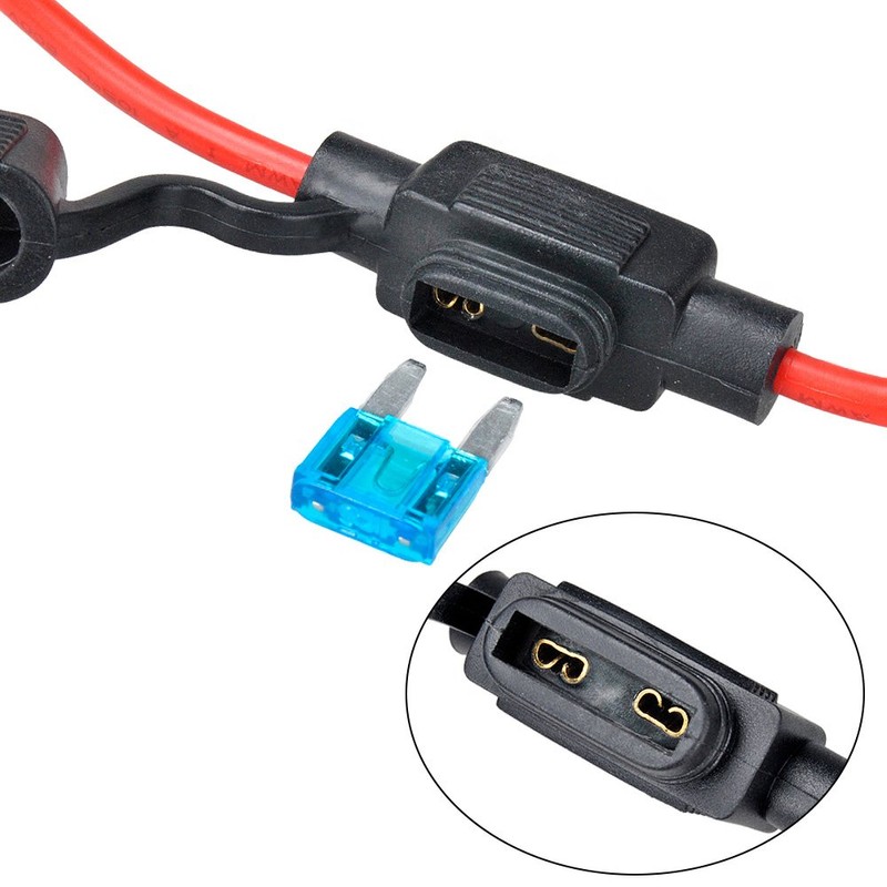 E-TING 14 Gauge Fuse Holder - 14 AWG Inline Fuse