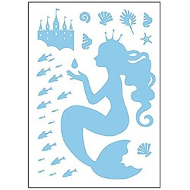 akusesari-syoppupiena Wall Stickers Glass Stickers for hausuzi-da Fairy Tale Motif for the Little Mermaid Fairy Tale