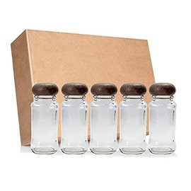 Living Market Spice Bottles, Condiment Bottles, Airtight Containers with Inner Stopper, 11 Holes, Food-86, 86ml, Set of 5