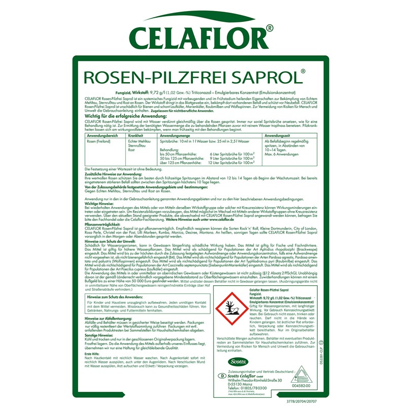 Celaflor Fungus-Free Rose Saprol - 100 ml, 100 ml