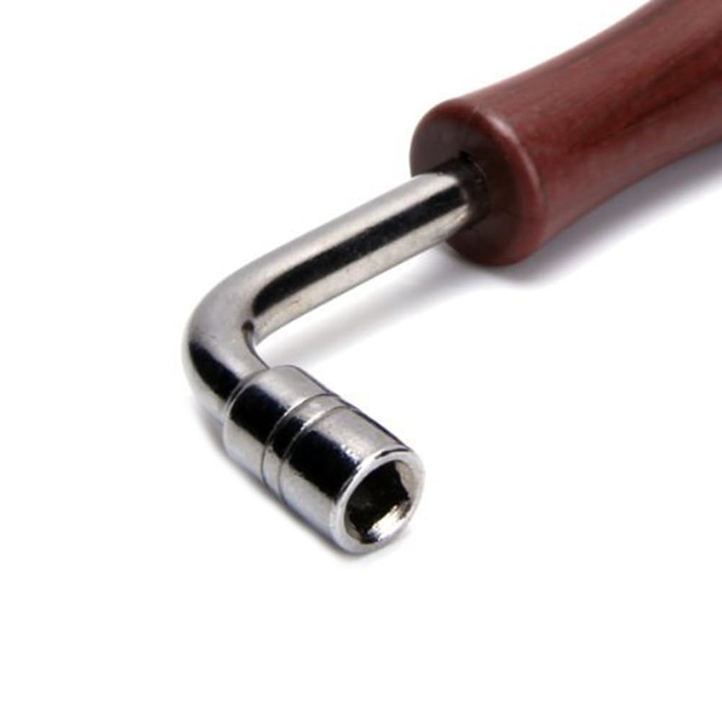 Guzheng Tuning Wrench, Quadrilateral Tuner, Light Brown Plastic, 6.3 Inch,