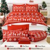 YIYEA Christmas Comforter Set, 7 Pieces Bed in a Bag,
