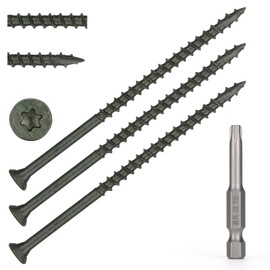 Bobibbi Deck Screws #10 x 4’’, T25 Star Torx Drive Flat Head Wood Screws, Green, 1lb
