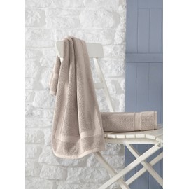 SALBAKOS - Turkish Bath Sheets Set - 2 Piece Luxury & Quick Dry Bath Sheet Made with 100% Turkish Cotton, Absorbent & Ultra Comfy Sheets for Hotels & Spa | 35" x70 (Taupe)