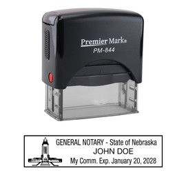 Premier Mark Notary Self-Inking Stamp for All 50 States - Meets State Specifications (Nebraska)