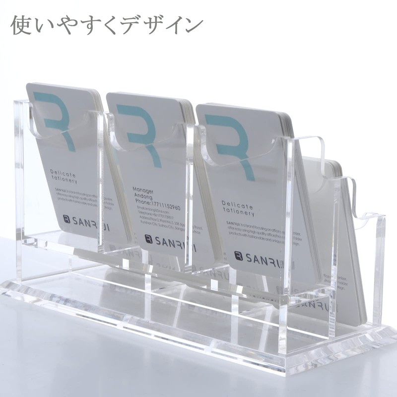 SANRUI Acrylic Business Card Stand Business Card Holder Card Case