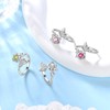 JJewmon Butterfly Rose Birthstone Ring for Women 925 Sterling Silver